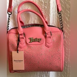 👛 Juicy Couture Dazzle Satchel - Pink Lemonade Rhinestone Crossbody NWT ***